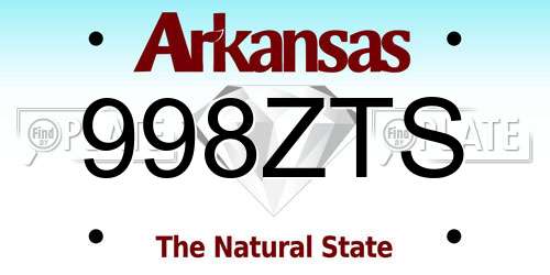 998ZTS Arkansas License Plate