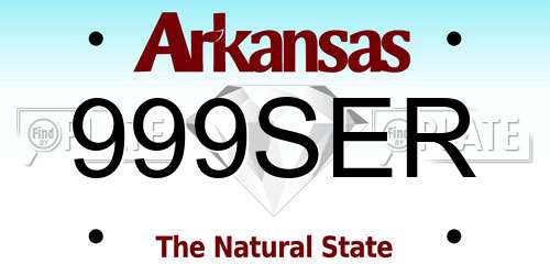 999SER Arkansas License Plate