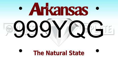 999YQG Arkansas License Plate