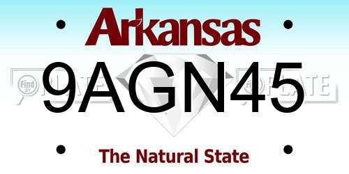 9AGN45 Arkansas License Plate