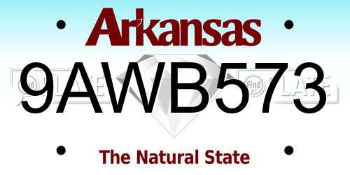 9AWB573 Arkansas License Plate