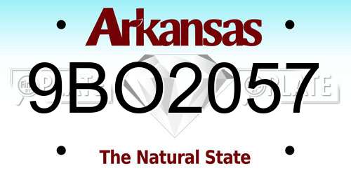 9BO2057 Arkansas License Plate