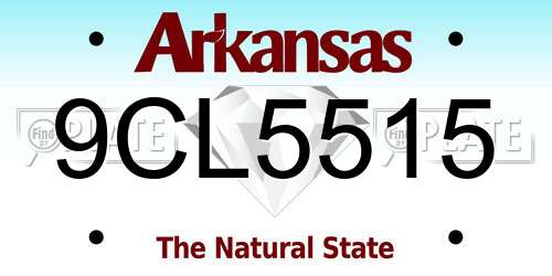 9CL5515 Arkansas License Plate