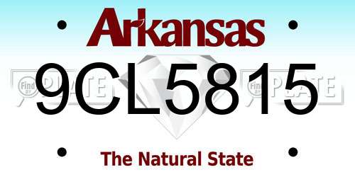 9CL5815 Arkansas License Plate