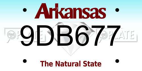 9DB677 Arkansas License Plate