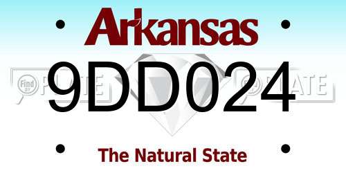 9DD024 Arkansas License Plate