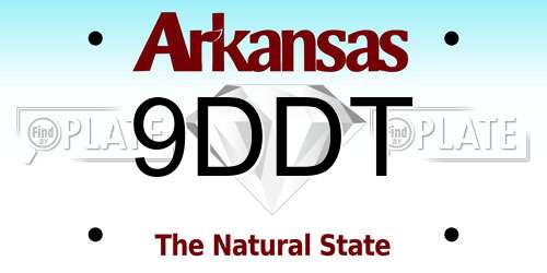 9DDT Arkansas License Plate