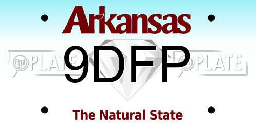 9DFP Arkansas License Plate