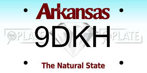 9DKH Arkansas License Plate