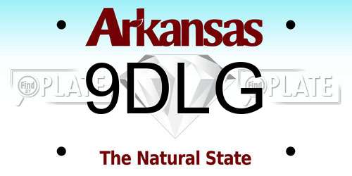 9DLG Arkansas License Plate