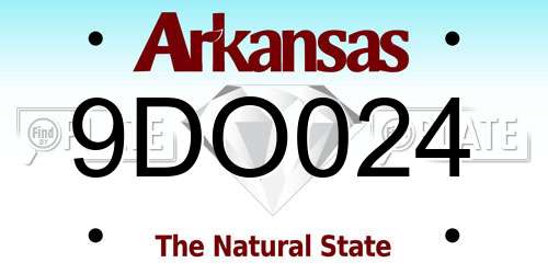 9DO024 Arkansas License Plate