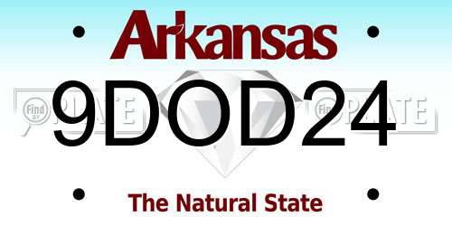 9DOD24 Arkansas License Plate