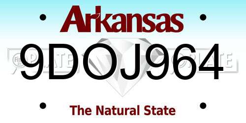 9DOJ964 Arkansas License Plate