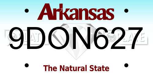 9DON627 Arkansas License Plate