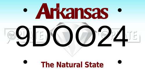9DOO24 Arkansas License Plate