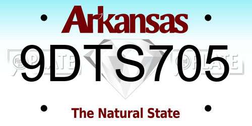 9DTS705 Arkansas License Plate