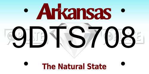 9DTS708 Arkansas License Plate