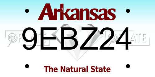 9EBZ24 Arkansas License Plate
