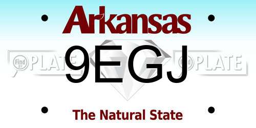 9EGJ Arkansas License Plate