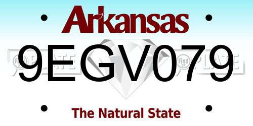 9EGV079 Arkansas License Plate