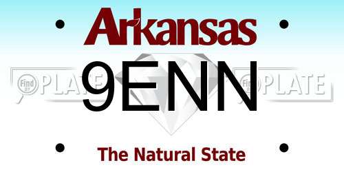 9ENN Arkansas License Plate