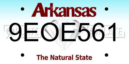 9EOE561 Arkansas License Plate