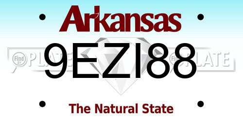 9EZI88 Arkansas License Plate