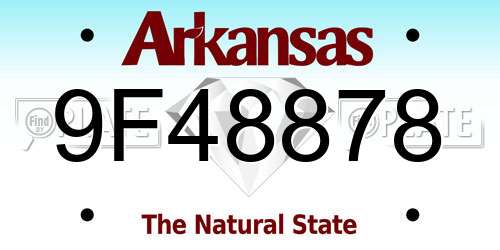 9F48878 Arkansas License Plate