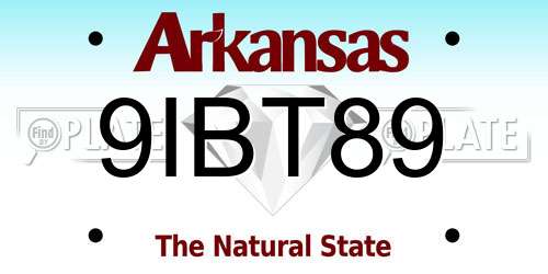 9IBT89 Arkansas License Plate