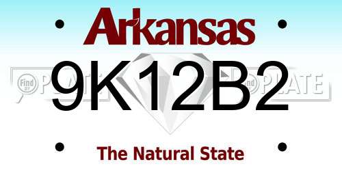 9K12B2 Arkansas License Plate