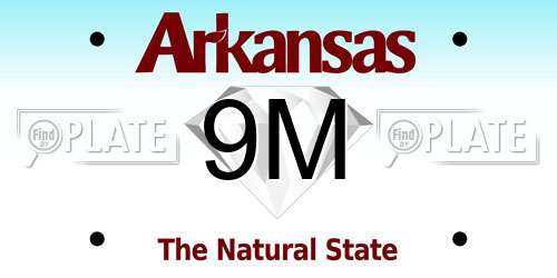 9M Arkansas License Plate