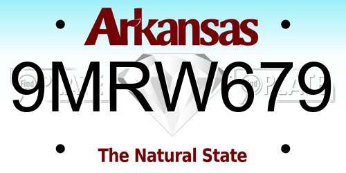 9MRW679 Arkansas License Plate