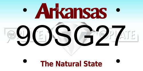 9OSG27 Arkansas License Plate