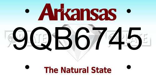 9QB6745 Arkansas License Plate