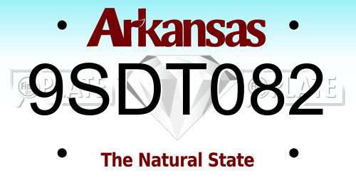 9SDT082 Arkansas License Plate