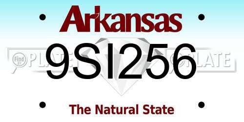 9SI256 Arkansas License Plate