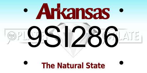 9SI286 Arkansas License Plate