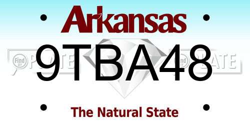 9TBA48 Arkansas License Plate