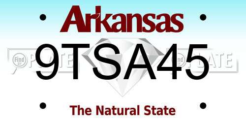 9TSA45 Arkansas License Plate