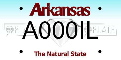 A000IL Arkansas License Plate