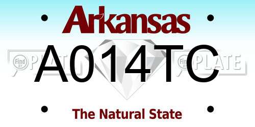 A014TC Arkansas License Plate