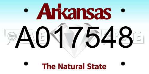A017548 Arkansas License Plate