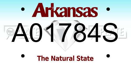 A01784S Arkansas License Plate