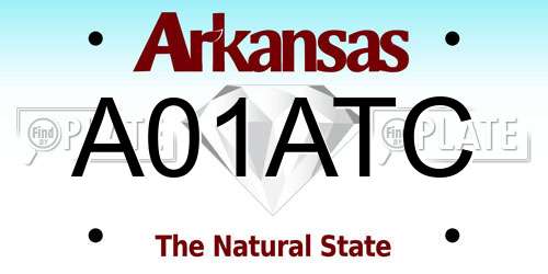 A01ATC Arkansas License Plate