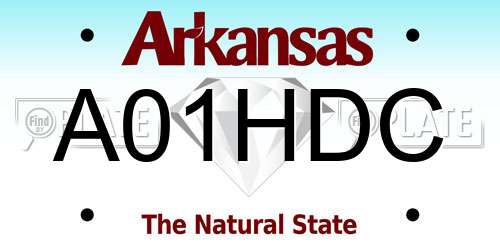 A01HDC Arkansas License Plate