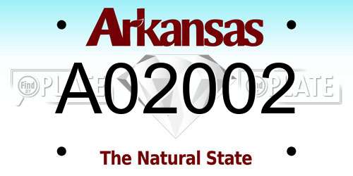A02002 Arkansas License Plate