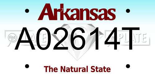 A02614T Arkansas License Plate
