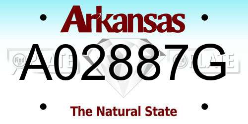 A02887G Arkansas License Plate