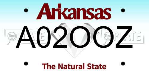 A02OOZ Arkansas License Plate