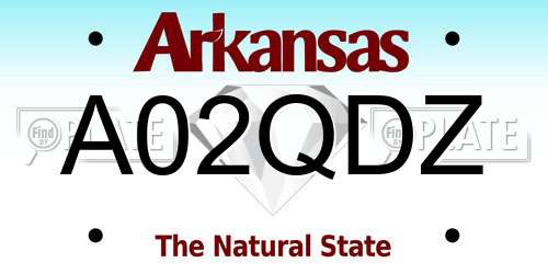 A02QDZ Arkansas License Plate
